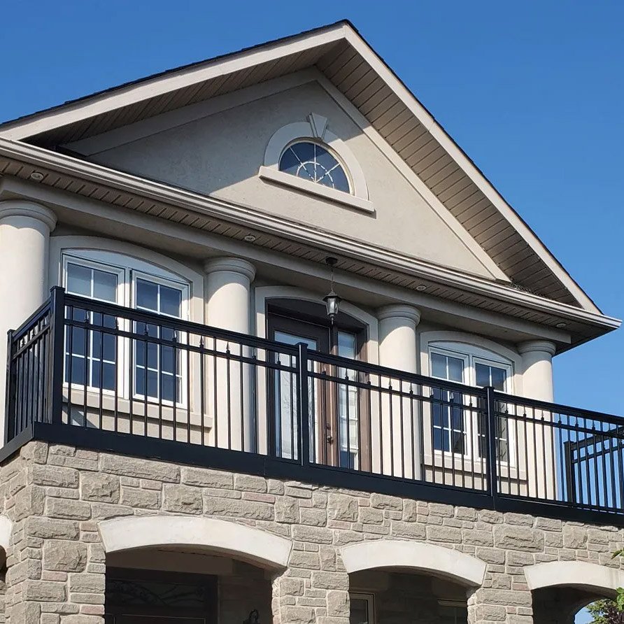 R3 Panel Railing, solid aluminum infill