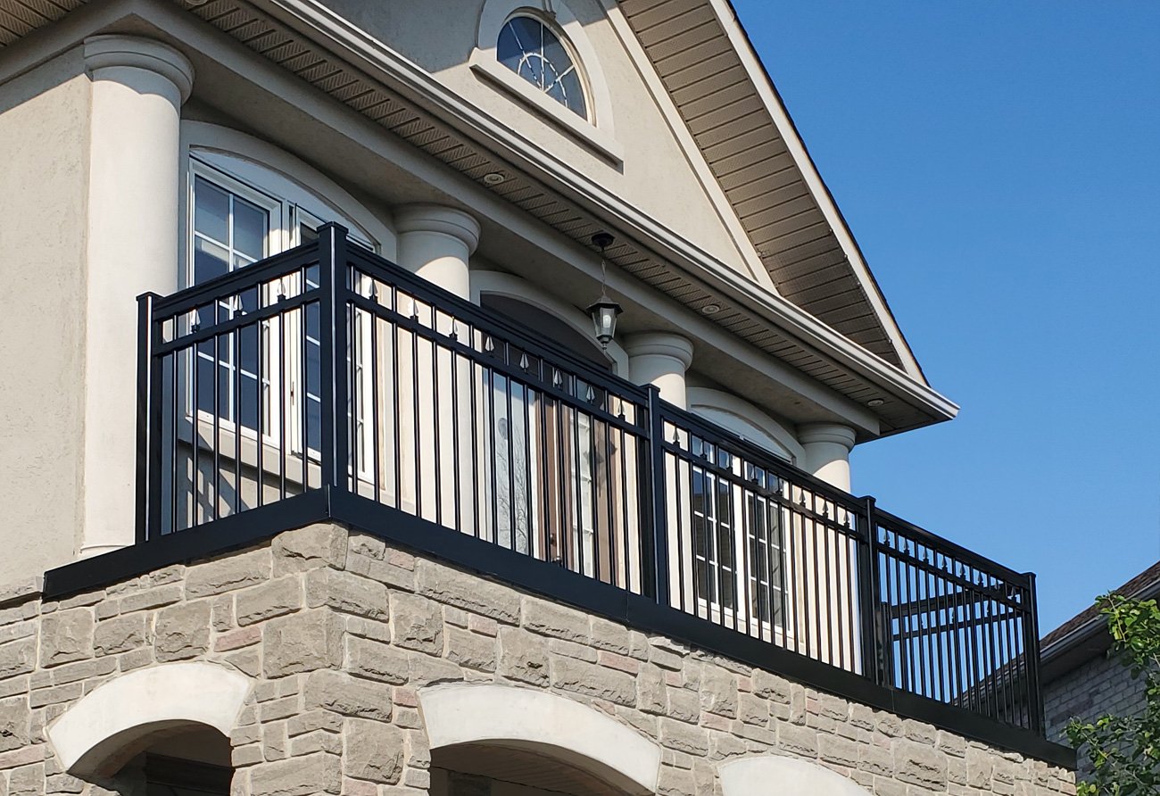 R2 Double Bar Picket aluminum railing, Toronto balcony