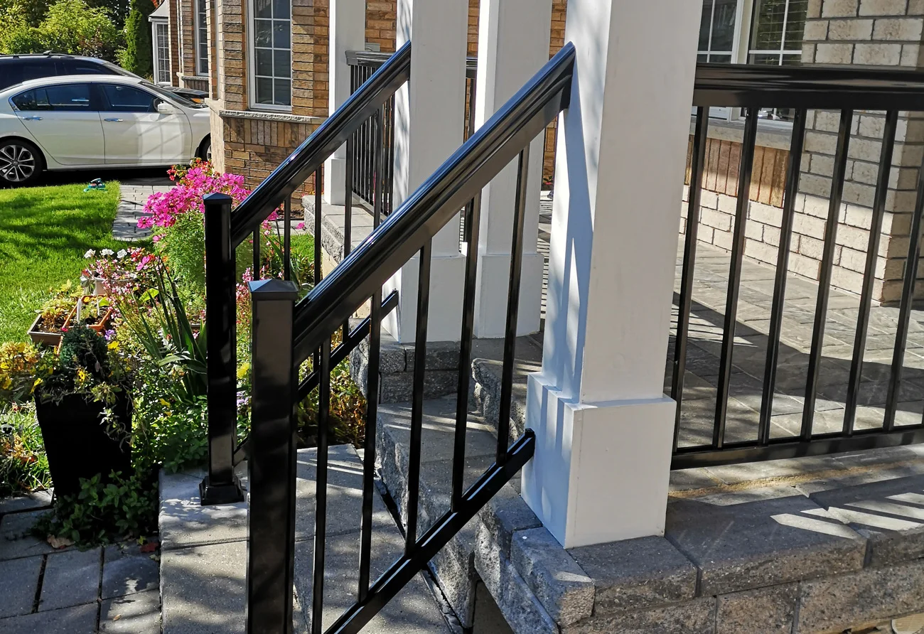 R1 Railing Entry With Columns 3 — Homeowner Project