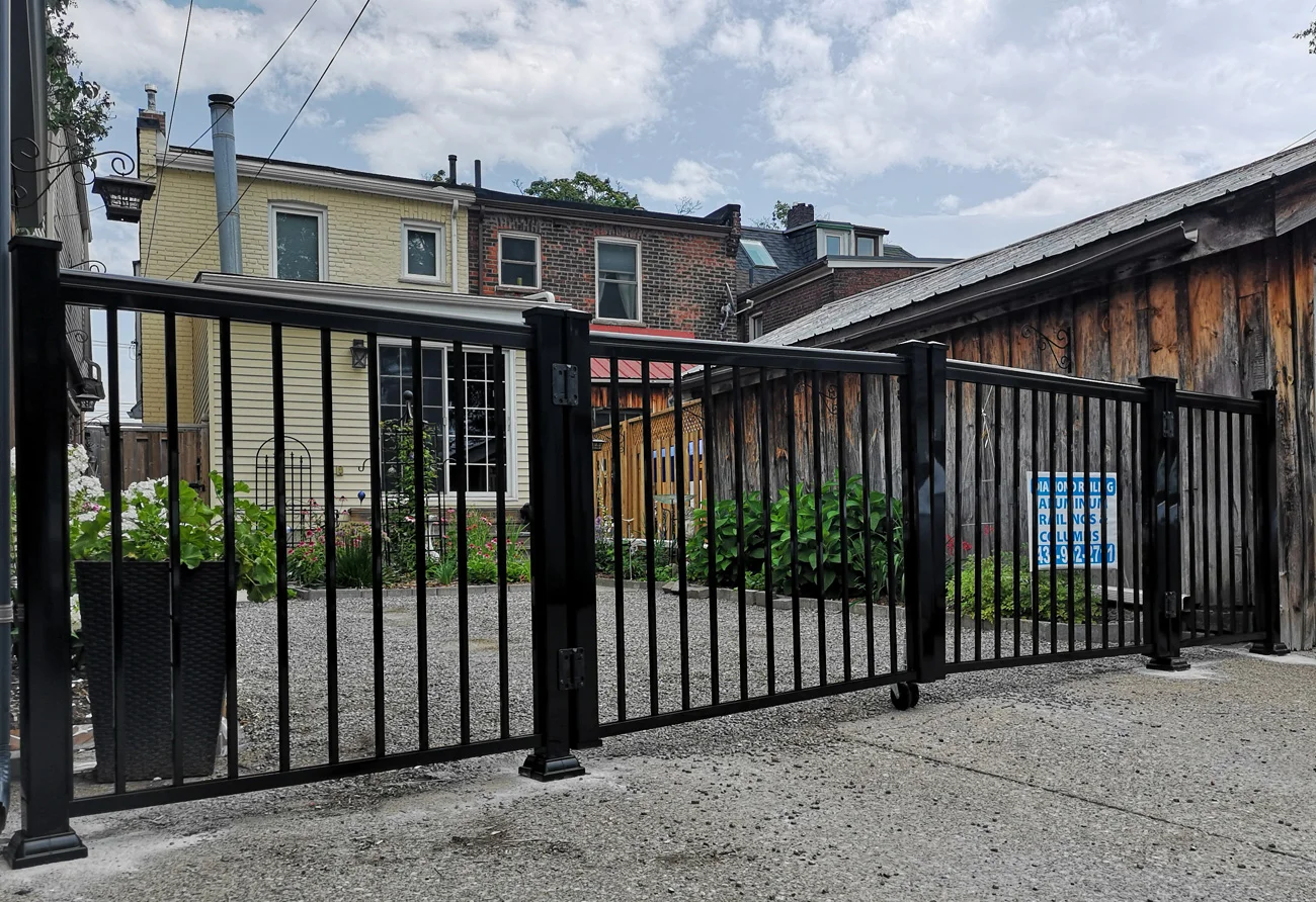 R1 Fence Double Wheel Gate Black3x3 1 — Homeowner Project