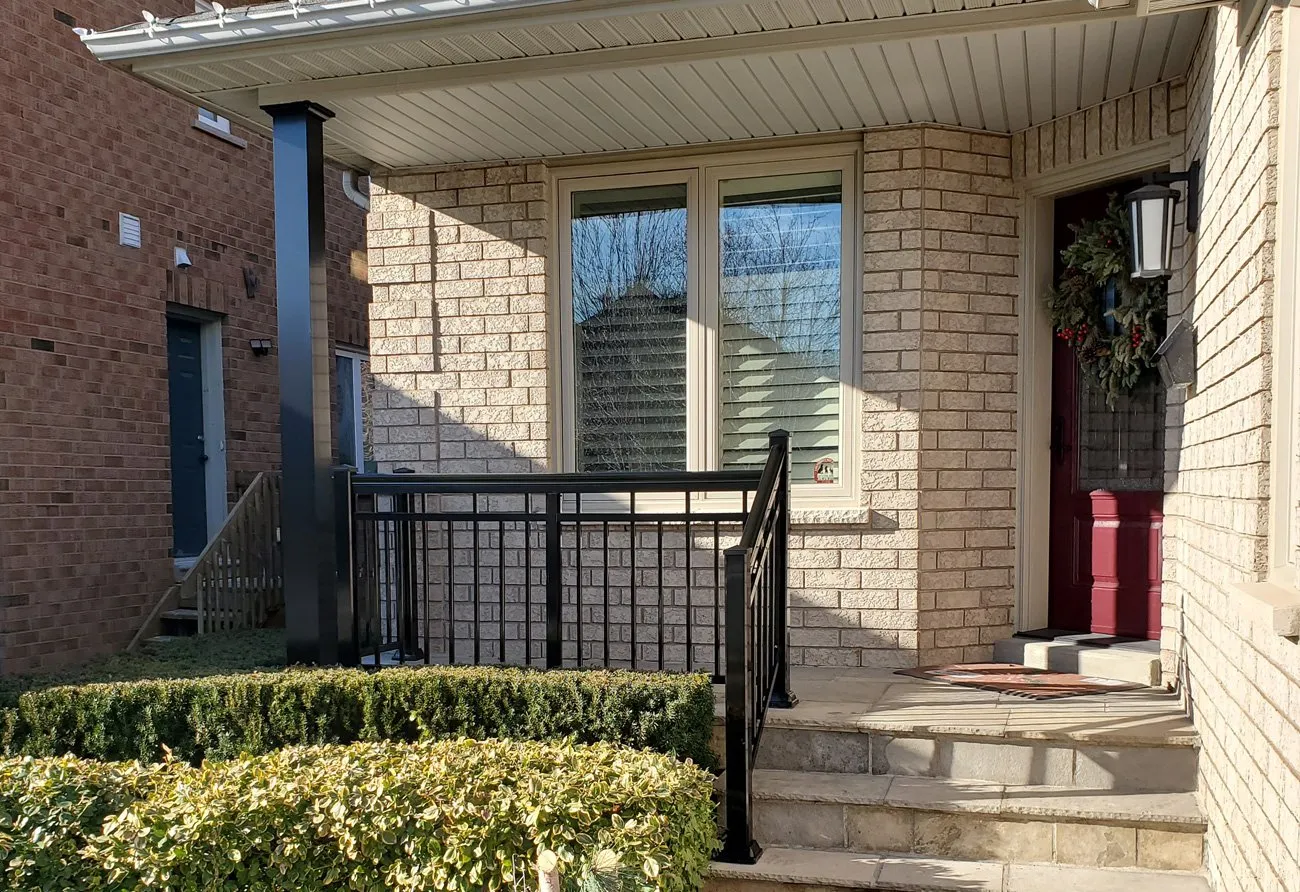 R12 Black Railings with 8X8 Column 1 — Homeowner Project