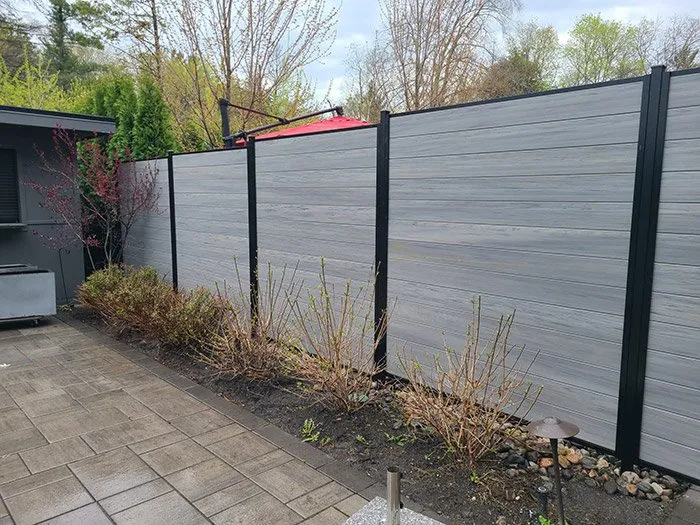 Composite Wood Finish Fence 2 — Homeowner Project