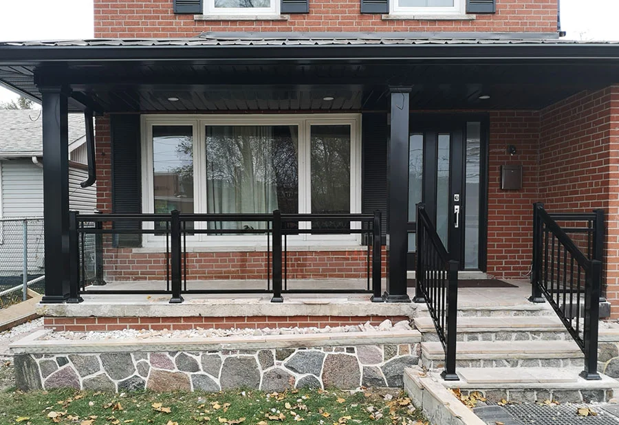 GR2 Clear Finish Black Square Column 5 1 — Homeowner Project