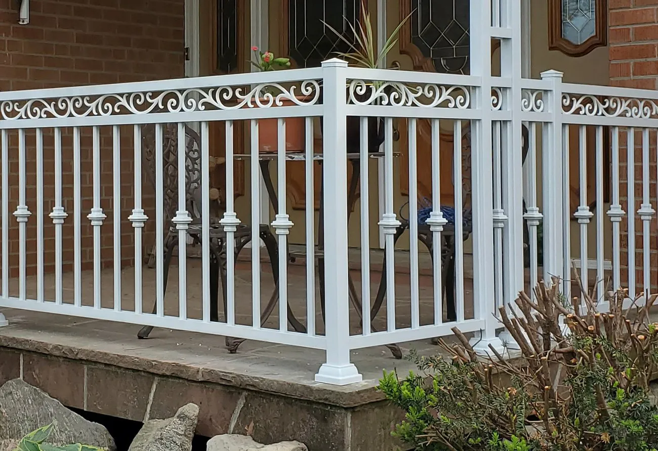 R5 Scroll White Aluminum Railings 3 — Homeowner Project