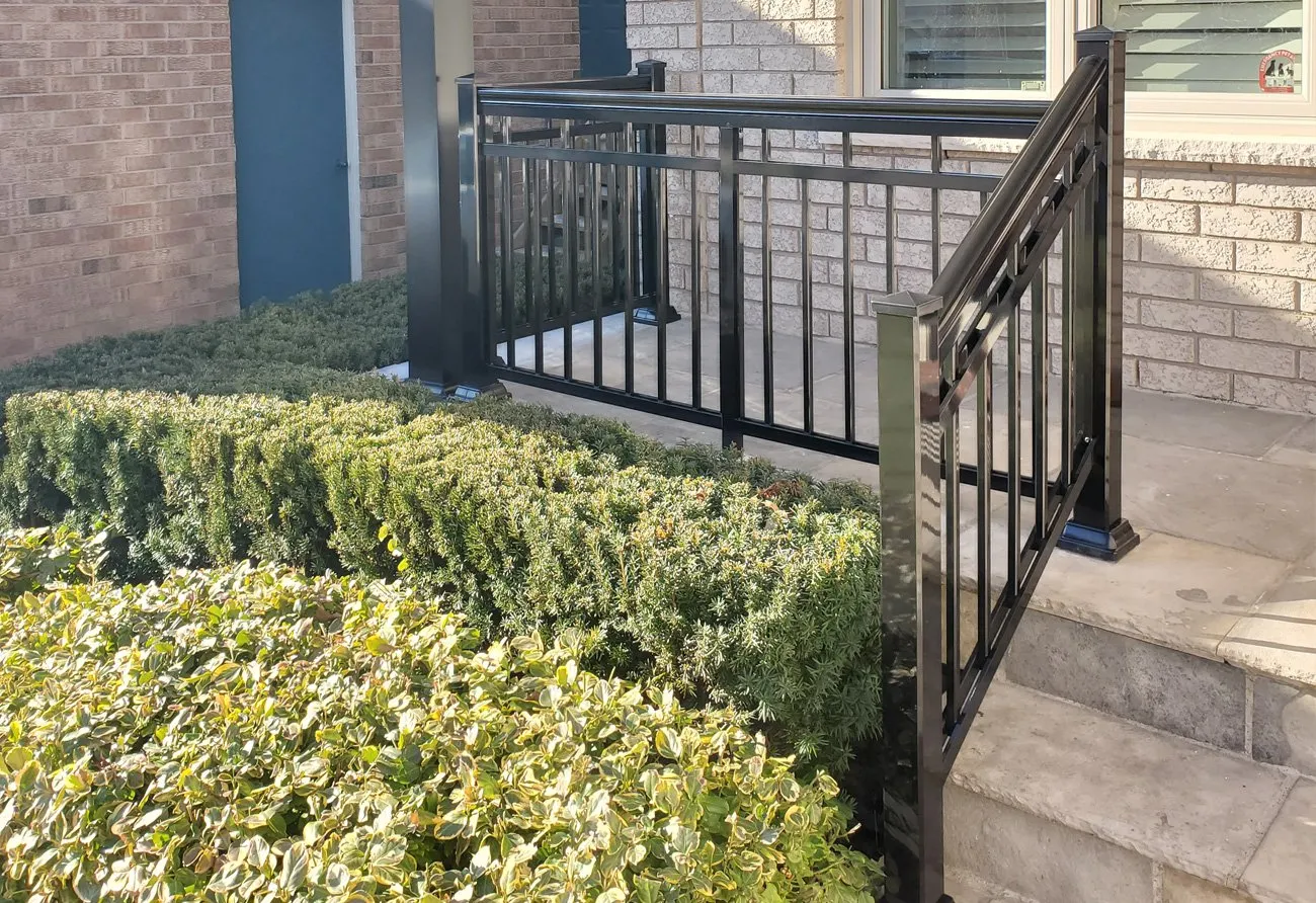 R12 Black Railings with 8X8 Column 2 — Homeowner Project