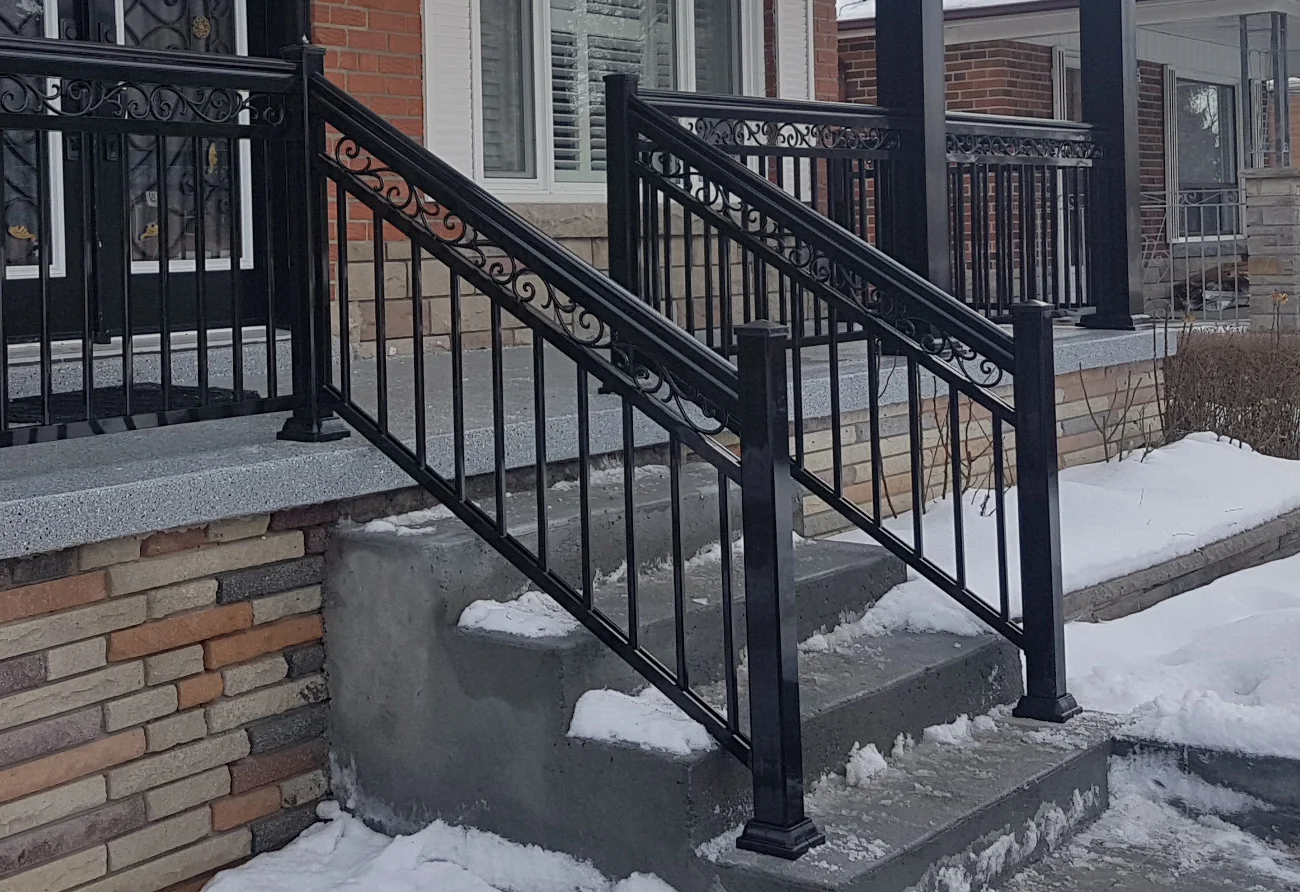 R4 Scroll Railing Porch with Columns 2 — Homeowner Project