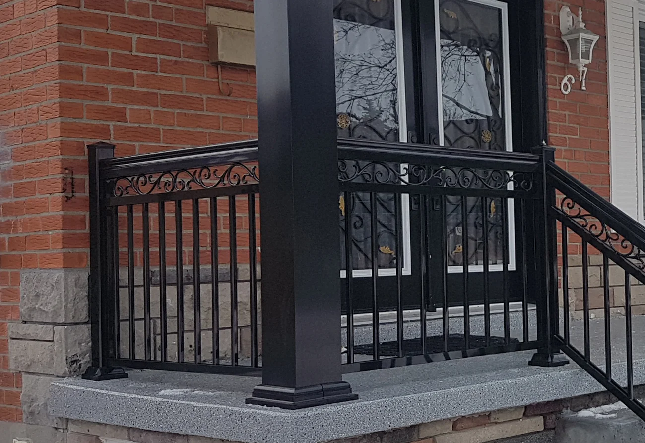 R4 Scroll Railing Porch with Columns 3 — Homeowner Project