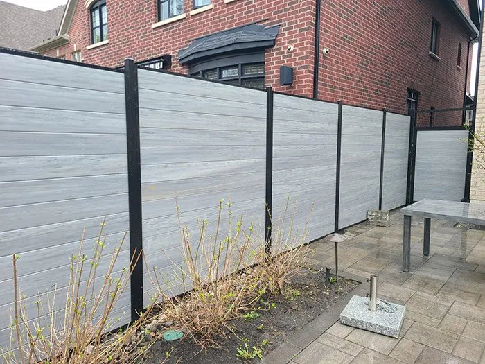 Composite Wood Finish Fence 3 — Homeowner Project