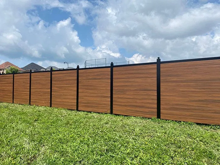 Composite Wood Finish Fence 8 — Homeowner Project
